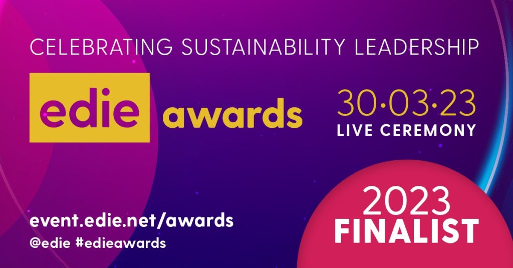 GeoPura are finalist at the Edie Sustainability Leaders Awards for the Net-Zero Innovation of the Year Award
