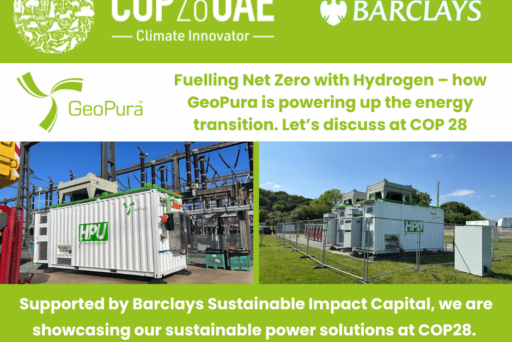 Fuelling Net Zero with Hydrogen – how GeoPura is powering up the energy transition. Let’s discuss at COP 28
